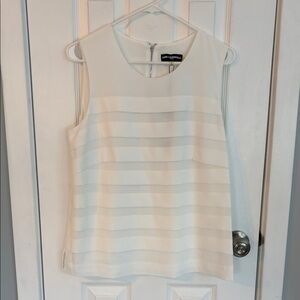 Karl Lagerfeld Cream Sleeveless Blouse